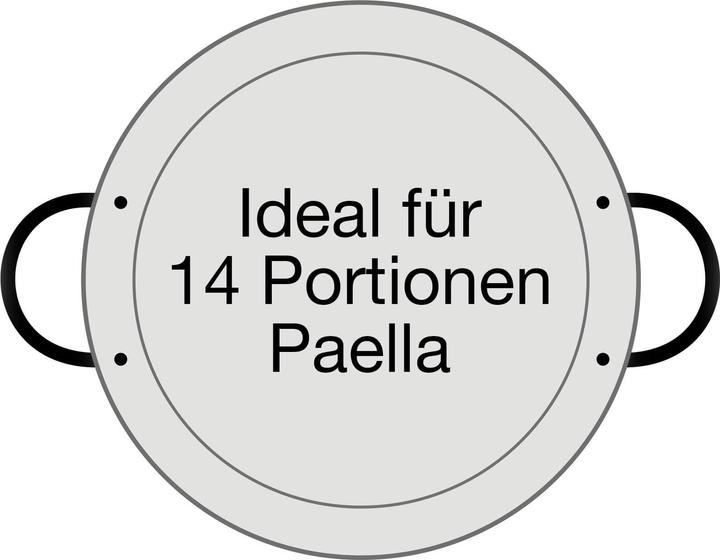Immagine prodotto All'Grill Padella per paella in acciaio lucido Ø 50 cm (50 cm, Padella per paella, Acciaio)