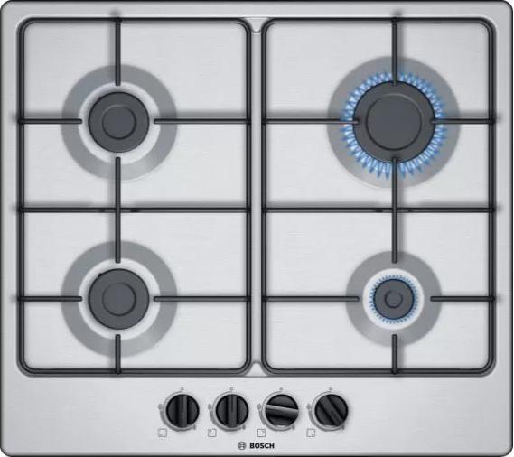 Bosch Hausgeräte Bosch Series 4 PGP6B5B85 Acier inoxydable encastré 58 cm Gaz 4 Cuisinière(s)
