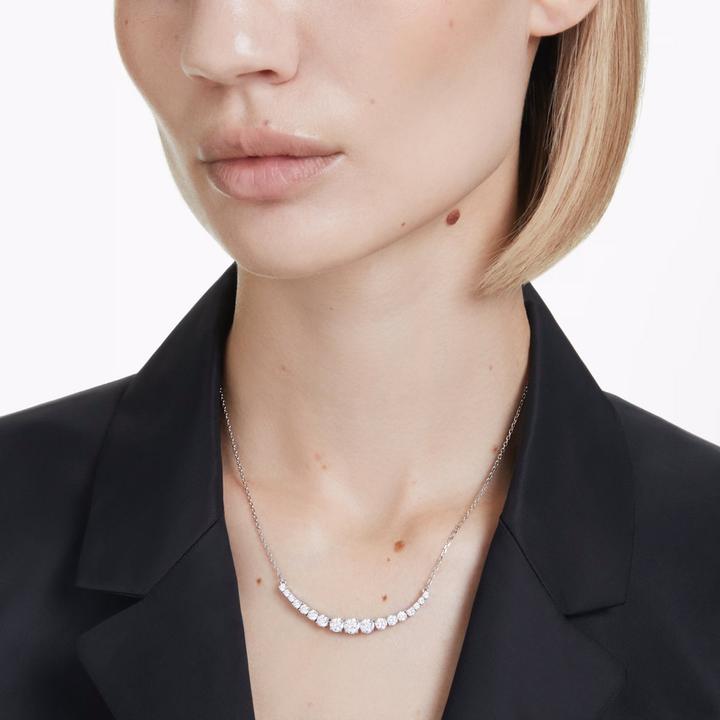 Produktbild Swarovski Matrix Halskette Rundschliffe im Farbverlauf Weiss (Swarovski Metall)