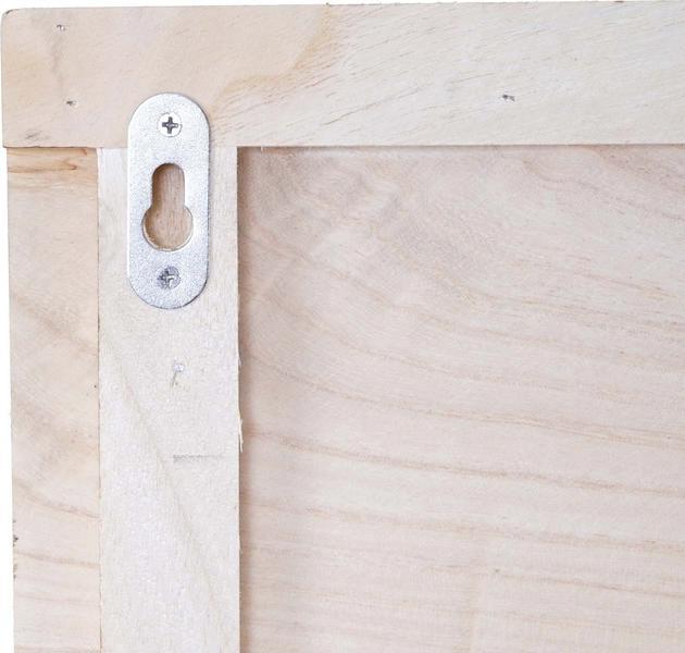 Actual product image Mendler Family wall coat rack, wardrobe panel coat rack, shabby look vintage, 8 hooks 60x90cm - natural