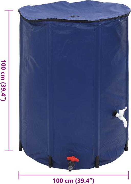 Immagine prodotto VidaXL Serbatoio dell'acqua con rubinetto Pieghevole 750 L PVC (750 l)