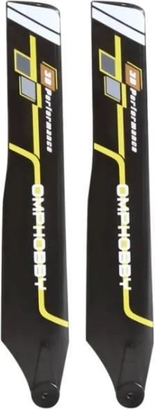 Actual product image OMP Hobby Main rotor blades Yellow M1 Evo
