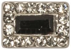 Immagine prodotto You Nails Nail Art Deco grande Rettangolo Strass (Decorazione unghie, Nero, Argento)
