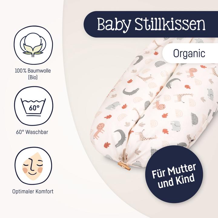 Actual product image Julius Zöllner Nursing Pillow Nappi with Button Organic (75 cm)