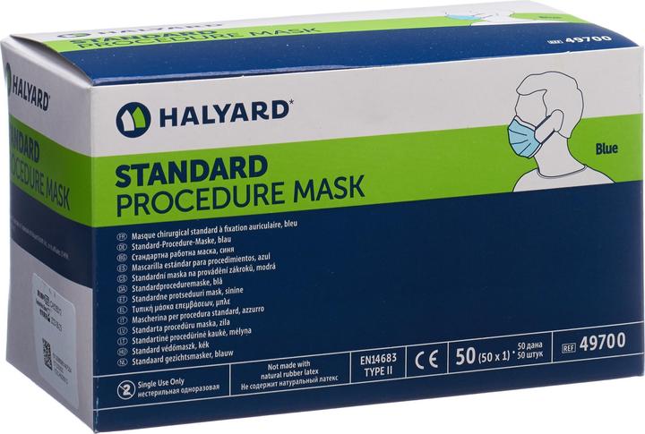 Halyard Procedure Mask protect blau Typ IIR (Typ IIR, 50 x)