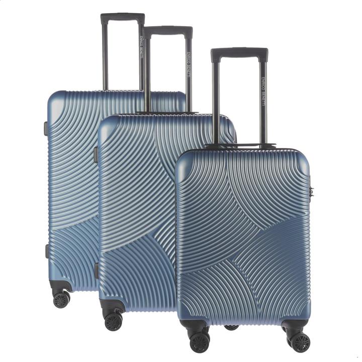 Image du produit Enrico Benetti Louisville Set de 3 trolleys bleu jean (104 l)