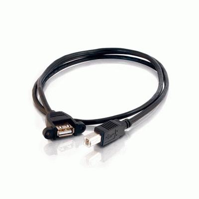 Actual product image C2G 3ft USB 2.0 A Female to B Male Panel Mount Cable (0.90 m, USB 2.0)