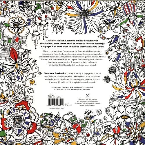Immagine prodotto Monde des fleurs : une aventure florale & un livre à colorier (Francese, Basford Johanna, 2018)