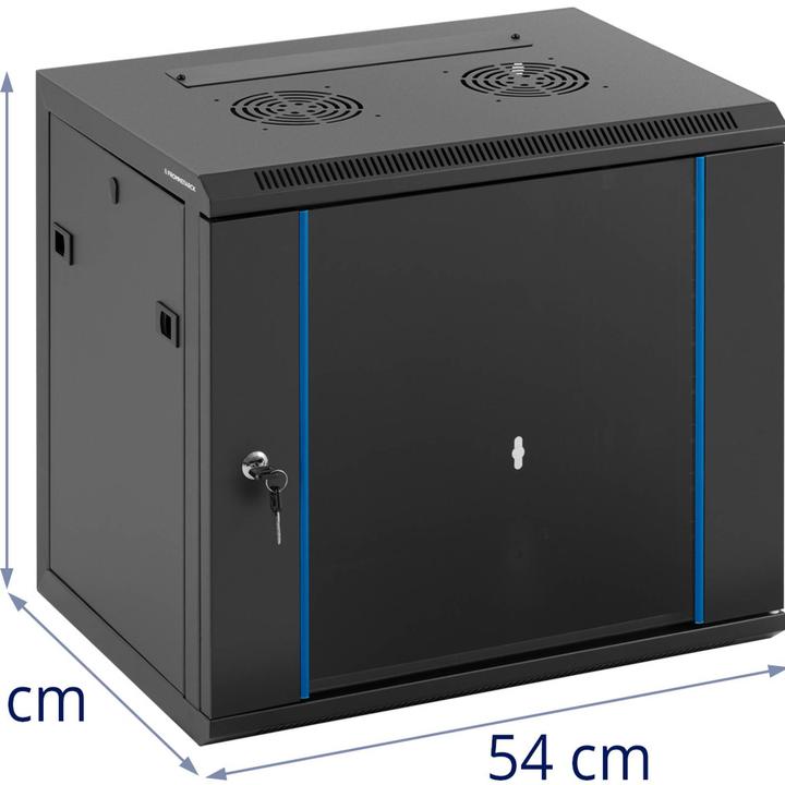 Produktbild Fromm & Starck Serverschrank 19 Zoll abschliessbar 9 HE Stahlgehäuse Netzwerkschrank (10.86 HE, 19 Zoll Rack)