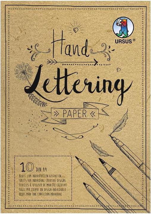 Produktbild Ursus Zeichenblock Handlettering A4, 190 g/m², 10 Blatt, Braun (A4)