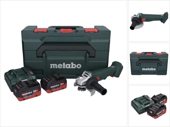 Actual product image Metabo W 18 L 9-125 Battery angle grinder 18 V 125 mm + 2x battery 8.0 Ah + charger + metaBOX (125 mm)