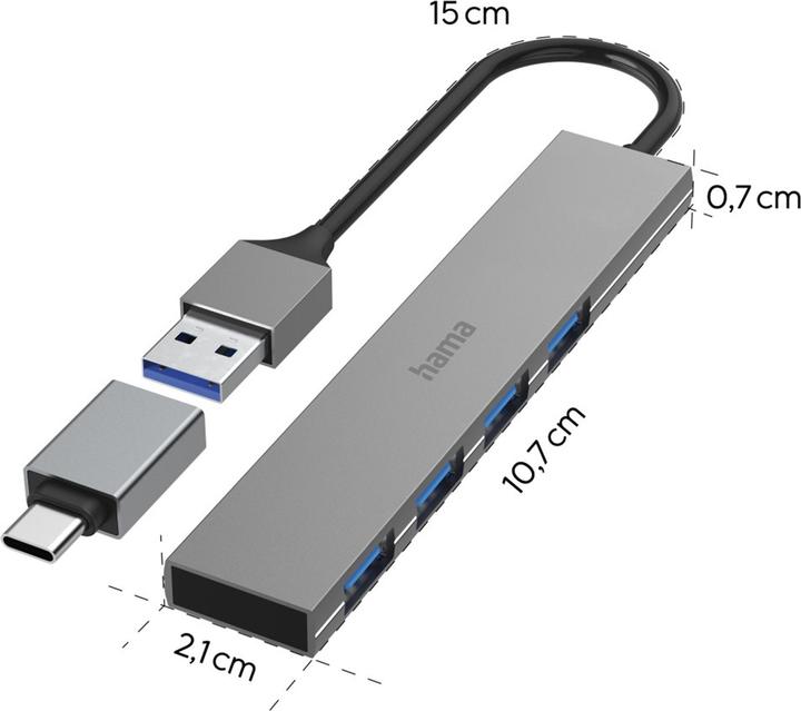 Produktbild Hama Slim (USB-A, 4 Ports)