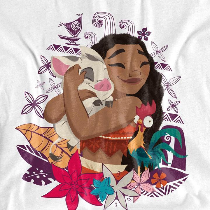 Actual product image Moana Unisex Adult Love Pua & Hei Hei T-Shirt (S)