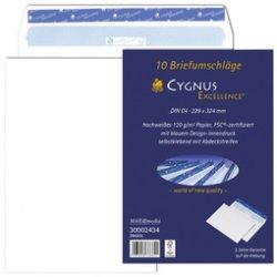 Image du produit Elepa Enveloppes Cygnus Excellence DIN long, blanches, papier : 100 gr/qm, collage : adhésif, sans fenêtre (DL, 1 x)