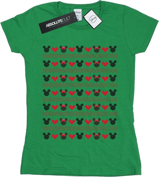 Image du produit Disney - T-shirt MICKEY AND MINNIE CHRISTMAS HEARTS - Femme (L)