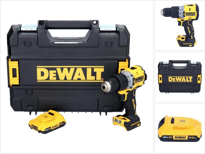 Productafbeelding DeWalt DCD 805 NT Accu klopboormachine 18 V 90 Nm Borstelloos + 1x accu 2.0 Ah + TSTAK - zonder lader (Oplaadbare batterij)
