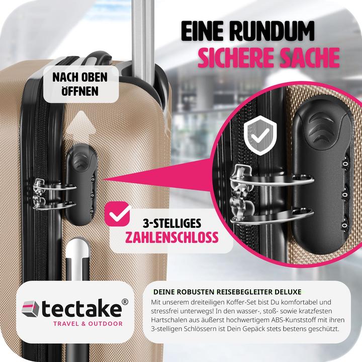Actual product image tectake Hard case set 3 pcs. (95 l, M (50 - 90l), L (90 - 115l))