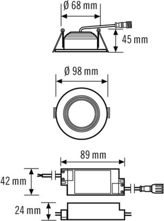 Actual product image Esylux LED downlight (500 lm)