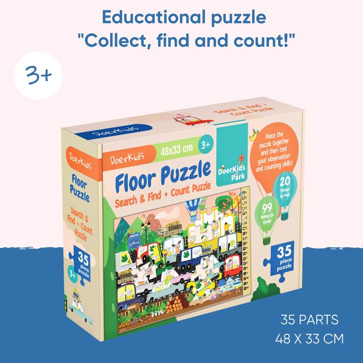 Produktbild DoerKids Suchen Finden & Zählen Parkplatz Bodenpuzzle (35 Teile)