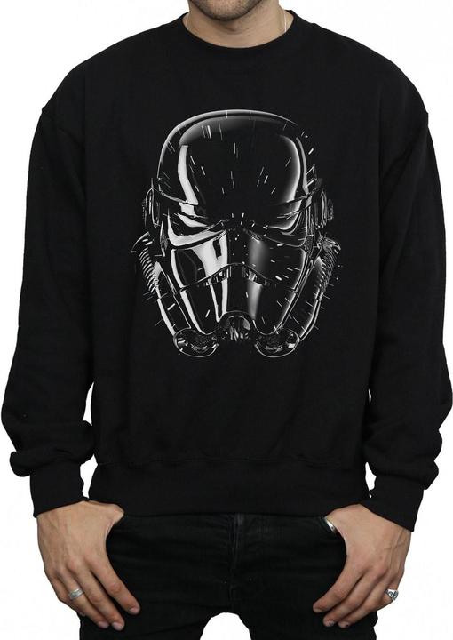 Actual product image Star Wars Mens Stormtrooper Hyper Drive Helmet Sweatshirt (XL)