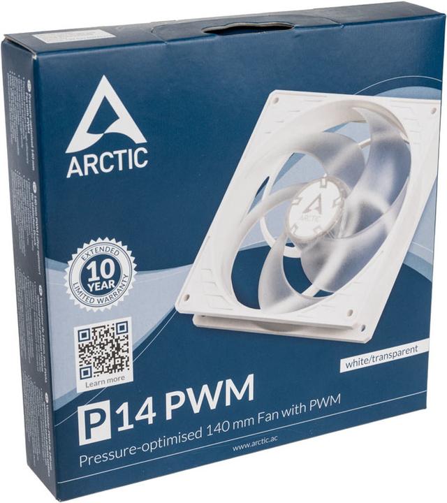 Actual product image Arctic Cooler F14 PWM (white/transparent) (140 mm, 1 x)