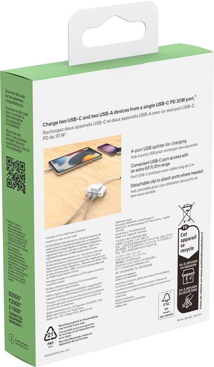 Produktbild Belkin 4-Port-USB Power Extender (USB-C, 4 Ports)
