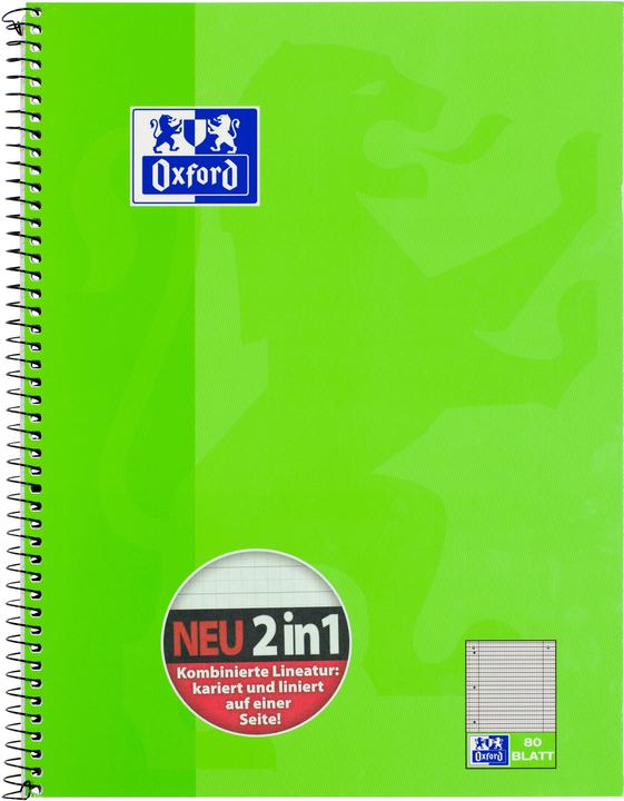 Actual product image Oxford College notebook (A4+, Checked, Lined, Soft cover)
