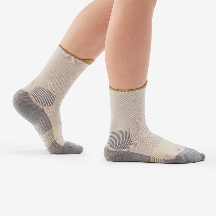 Image du produit Quechua Chaussettes de randonnée hautes junior, HIKE 500 vert (27, 30)