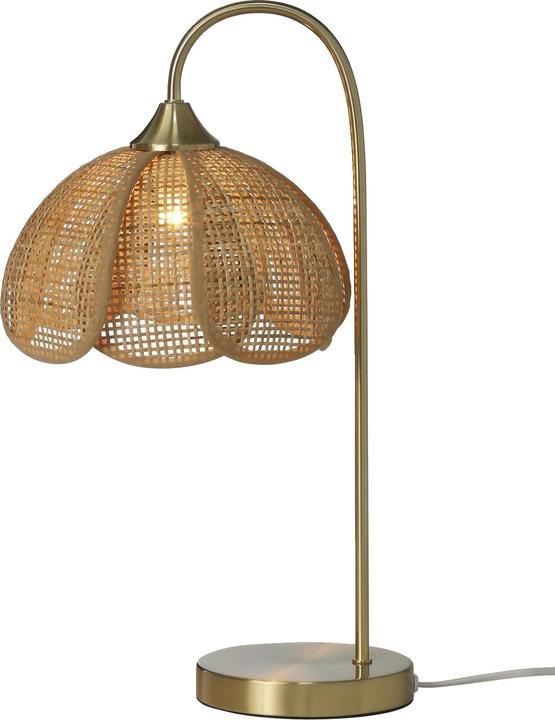 Produktbild Vertbaudet Kinderzimmer Nachttischlampe aus Rattan mit Messingfuss (G4)