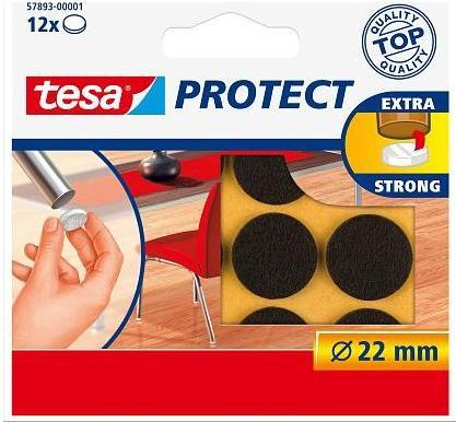 Produktbild tesa PROTECT Filzgleiter rund (Filzgleiter, 12 Stück)
