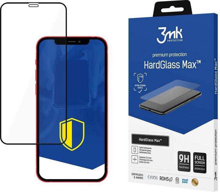 Produktbild 3MK Hardglass Max Bildschirmschutz (1 Stück, Apple iPhone 12 mini)
