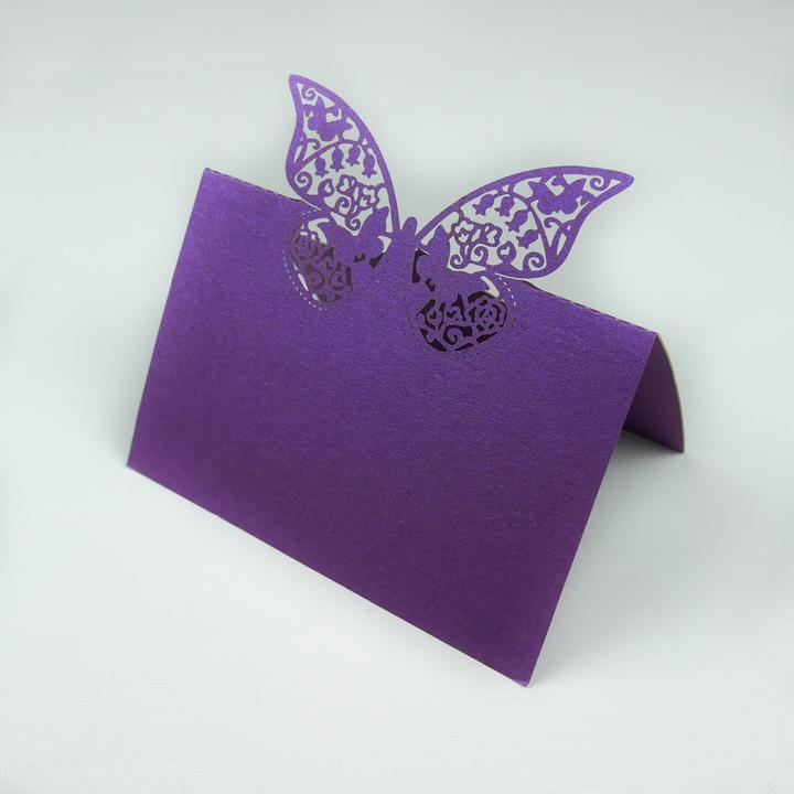 Actual product image Place card butterfly - purple (10 pieces)