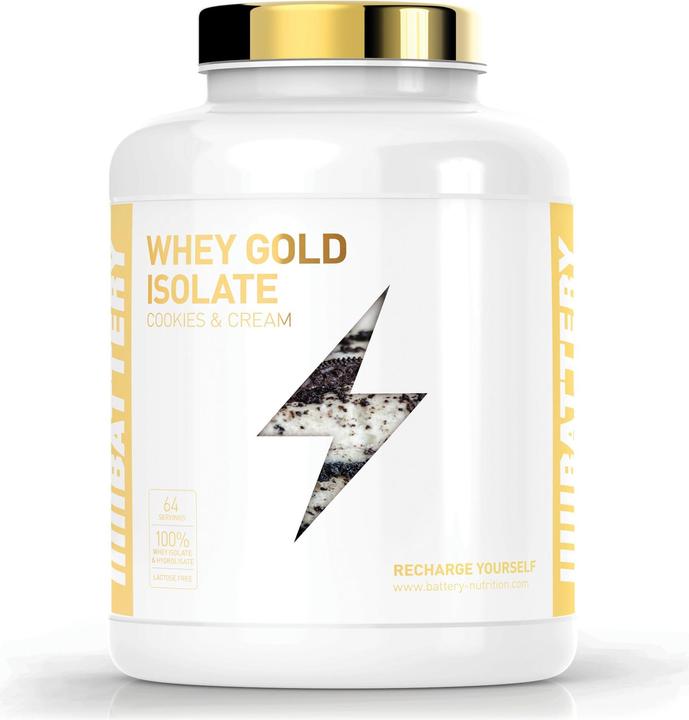 Produktbild Battery Nutrition Battery Whey Gold Isolate (Cream, Cookies &amp, 1 Stk., 600 g)
