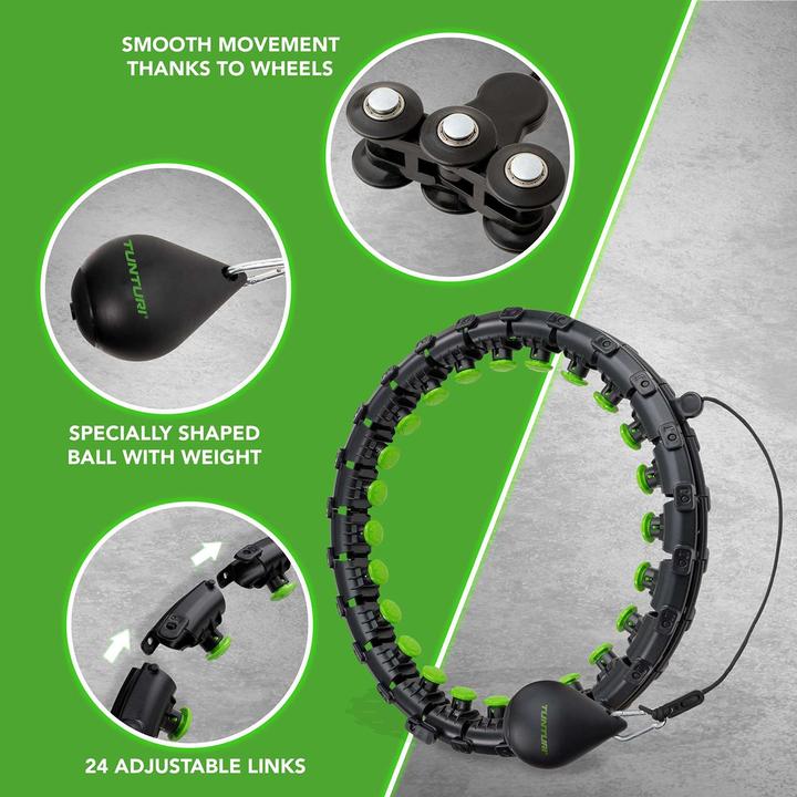 Actual product image Tunturi Hula Hoop Ring mit 0.4 Kg Gewicht (Standard) (106 cm, 1300 g)