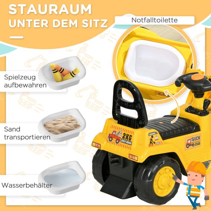 Image du produit Homcom Tracteur à pédales avec espace de rangement