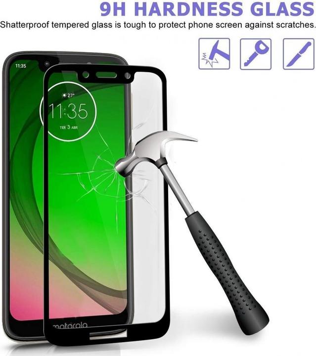 Produktbild Screenguard Motorola Moto G7 Play Full Screen Panzerglas Schutzfolie 2.5D 9H (1 Stück, Motorola Moto G7 Play)