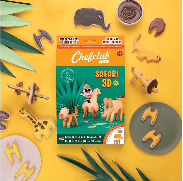 Actual product image Chefclub Biscuit cutter Safari 3D 8pcs.