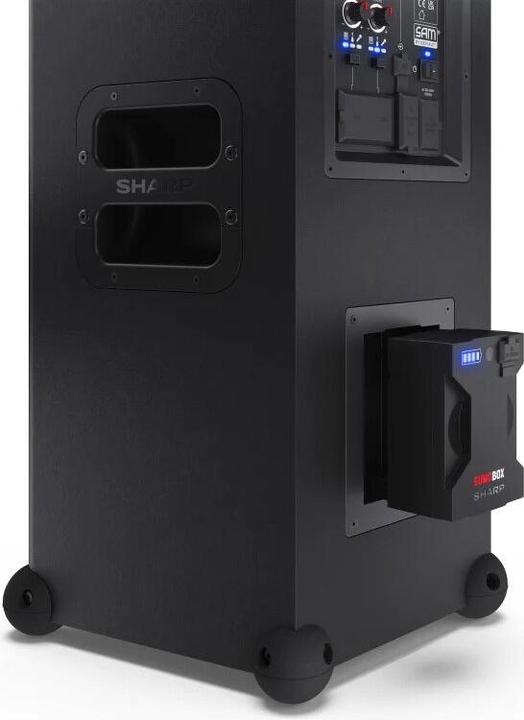 Actual product image Sharp CP-LS100 BT Party Speaker black (10 h, Rechargeable battery operated, Electrical connection)