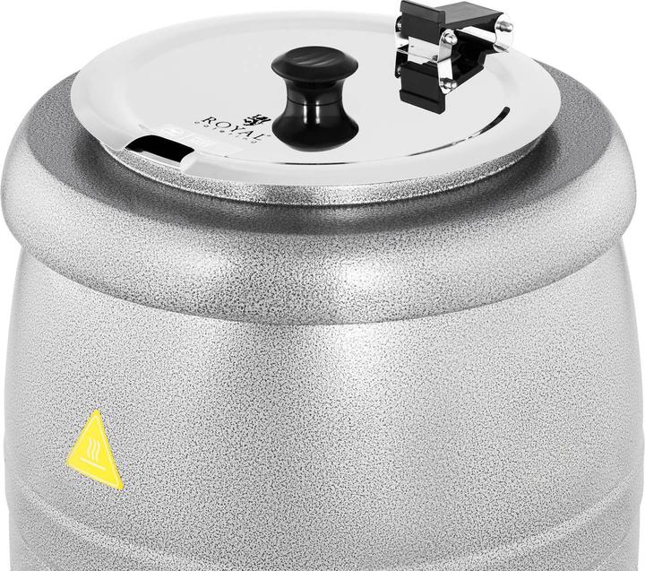 Produktbild Royal Catering Suppentopf elektrisch Suppenkessel Edelstahl Stahl silbern Partytopf 10 L 400 W