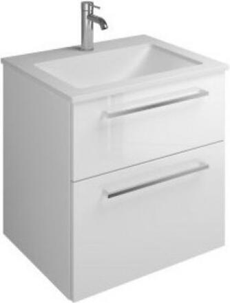 burgbad Eqio Mineralguss-Waschtisch inklusive Waschtischunterschrank, Breite 620 mm