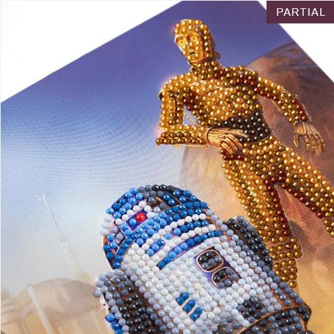 Produktbild Craft Buddy R2-D2 & C-3PO, Karte 18x18cm Crystal Art