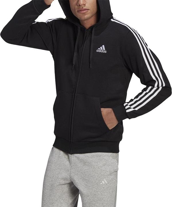 Actual product image adidas Essentials Fleece 3-Stripes Hooded Jacket (XL)