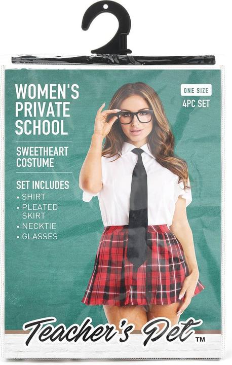 Actual product image Teacher's Pet Teacher Pet Women'S 4 PC Private School Sweetheart Costume (One size)