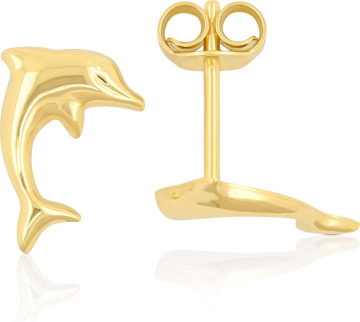 Produktbild Muau Stud earrings dolphins yellow gold 750, 11mm (750/18K Gelbgold)