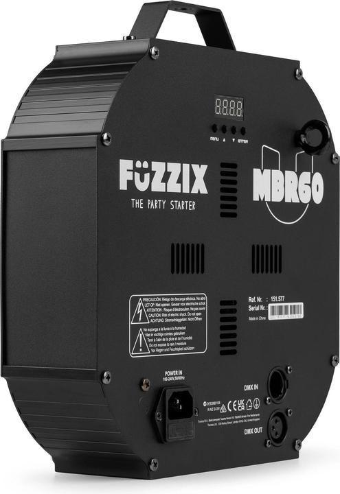Actual product image Fuzzix MBR60 spiegelreflector - 6 roterende spiegelschijven met 37 spiegels - DMX
