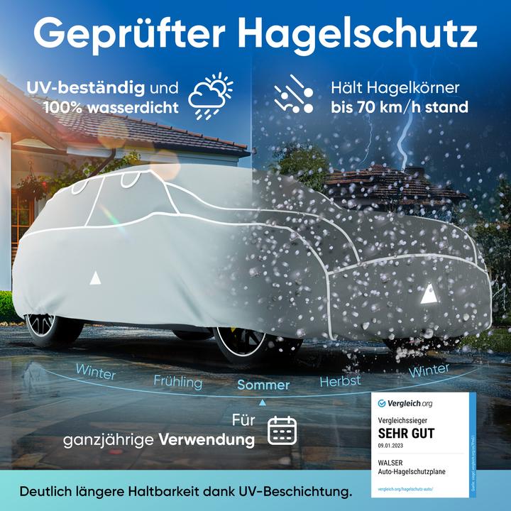 Actual product image Walser SUV Hail Protection Tarpaulin Hybrid UV Protect, Hail Protection Garage Size S