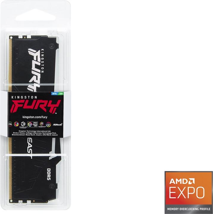 Actual product image Kingston Fury Beast AMD EXPO (1 x 16GB, 6000 MHz, DDR5 RAM, DIMM)