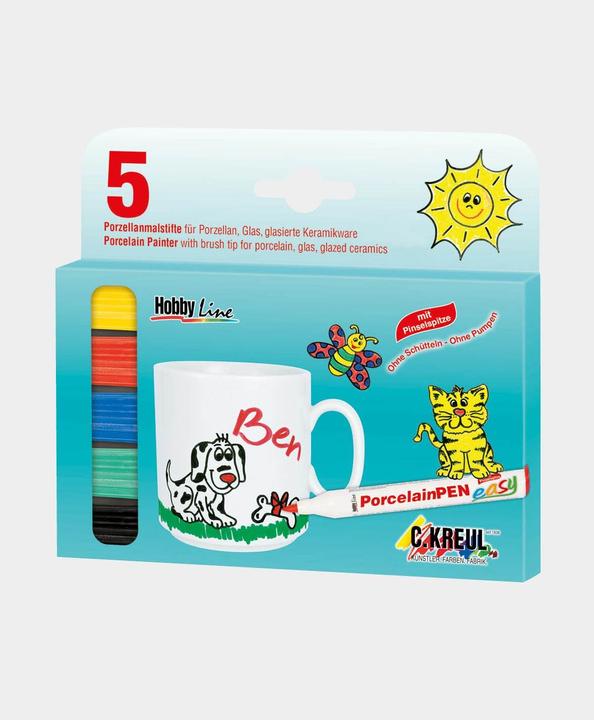 Image du produit Kreul Pean easy (Noir, Bleu foncé, Vert foncé, Jaune, Rouge cerise, 3 mm, 5 x)