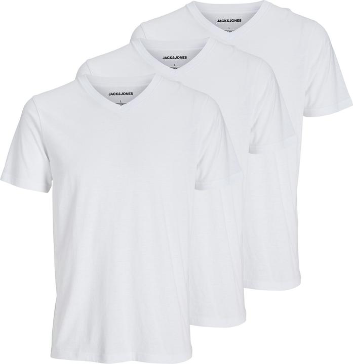 Jack & Jones 3er-pack Einfarbig V-Ausschnitt T-shirt T-shirt
