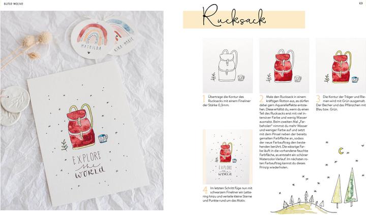 Actual product image Sweet Watercolor - paint 20 motifs for children's room